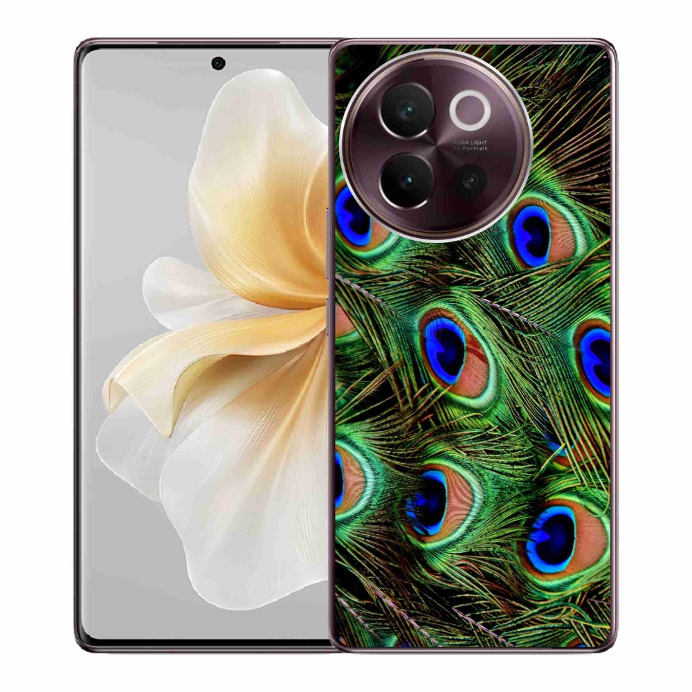 Gelový kryt mmCase na Vivo V40 Lite 5G - paví peří