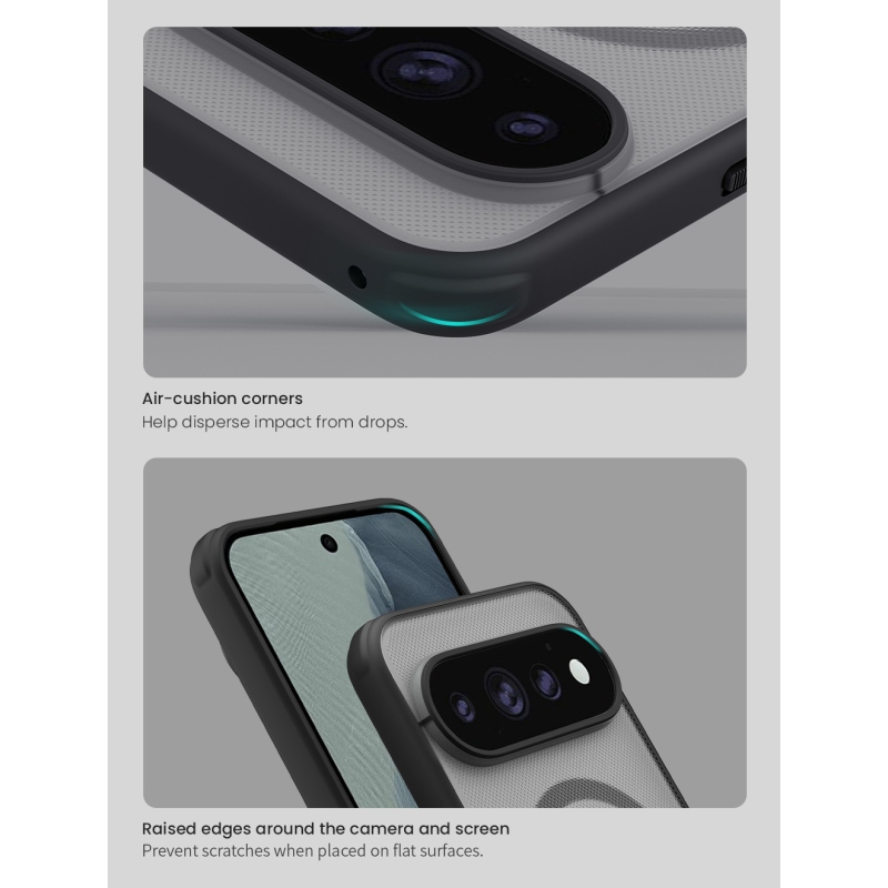 Nillkin Super Frosted PRO Magnetic Zadní Kryt pro Google Pixel 11 Pro Transparent Black