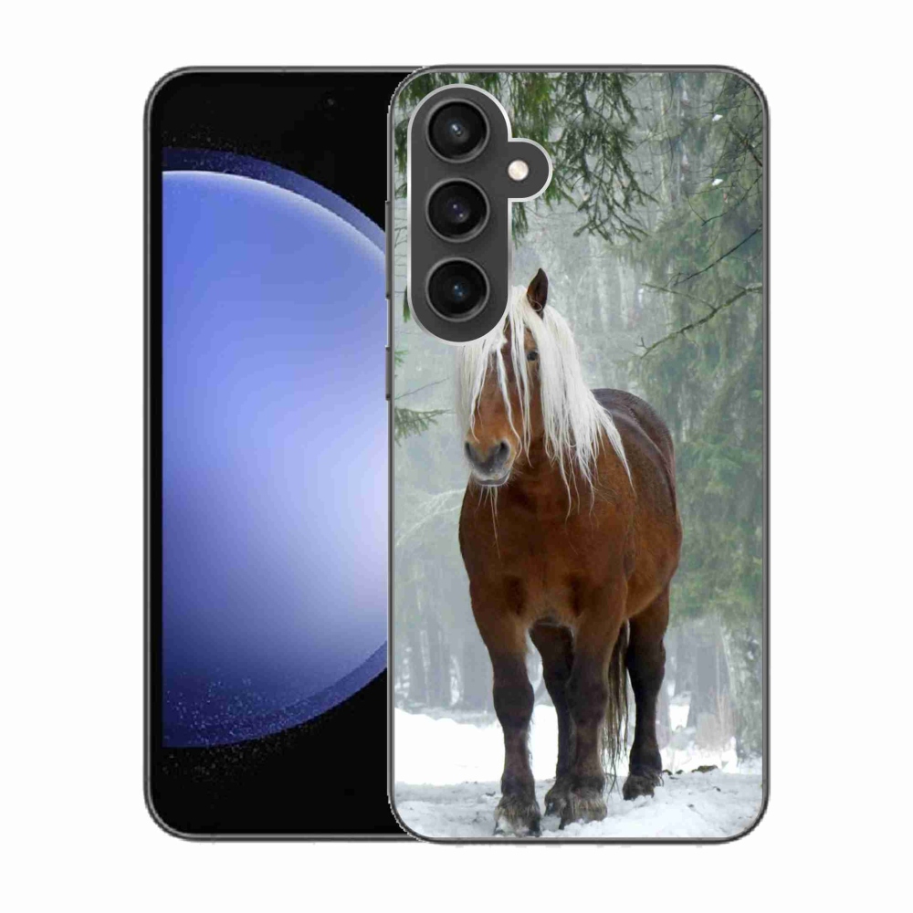 Gelový obal mmCase na Samsung Galaxy S23 FE - kůň v lese