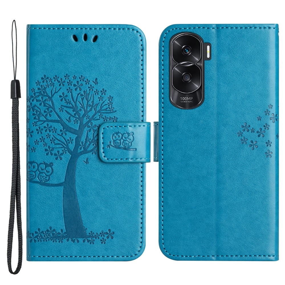 Tree knížkové pouzdro na Honor 90 Lite - modré