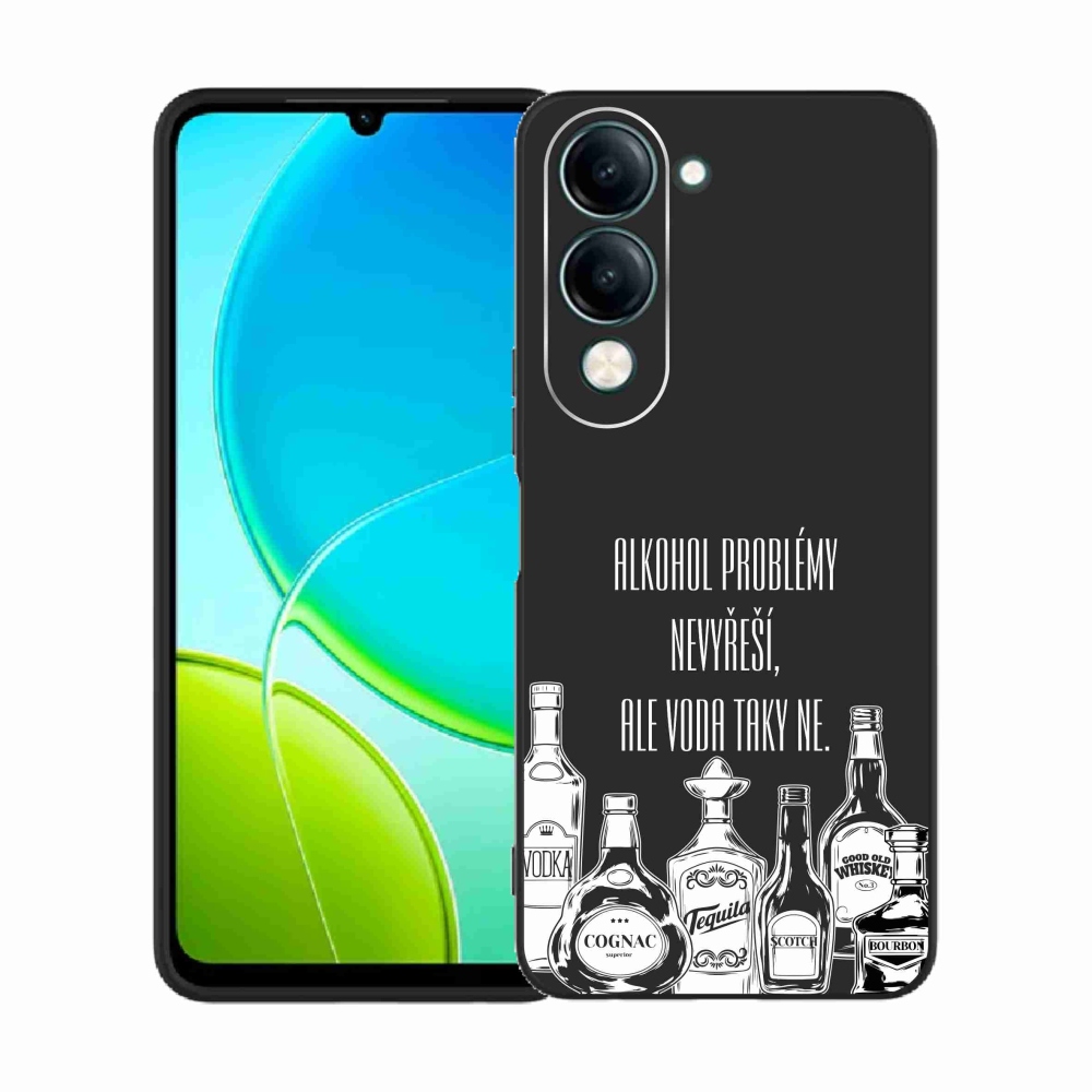 Gelový kryt mmCase na Vivo Y29s 5G - vtipný text černé pozadí