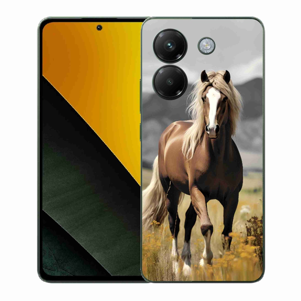 Gelový kryt mmCase na Xiaomi Poco M7 Pro 5G - hnědý kůň 1