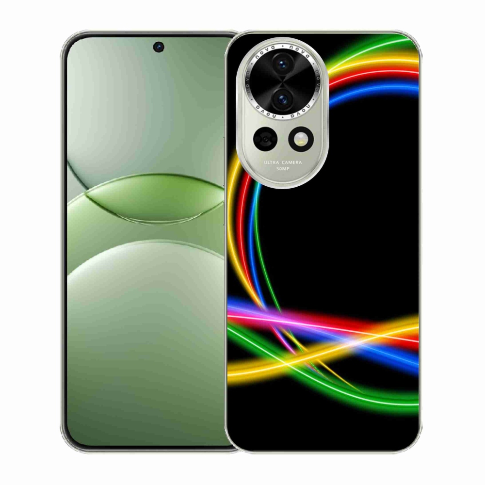 Gelový kryt mmCase na Huawei Nova 13 5G - neonové kruhy