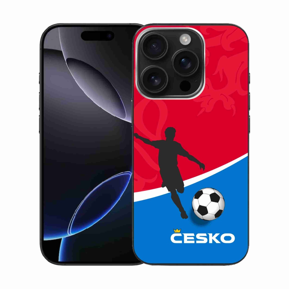 Gelový kryt mmCase na iPhone 16 Pro - fotbal Česko