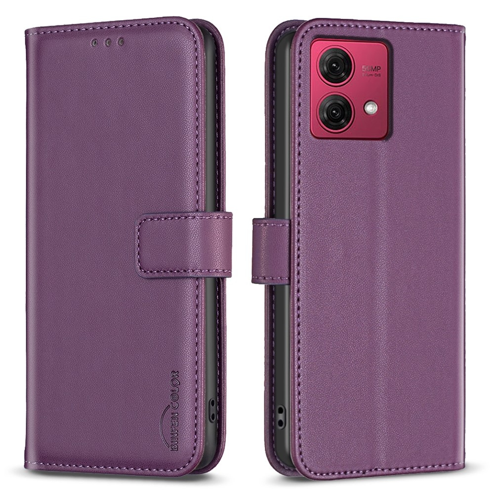 BNF knížkové pouzdro na Motorola Moto G84 5G - tmavěfialové