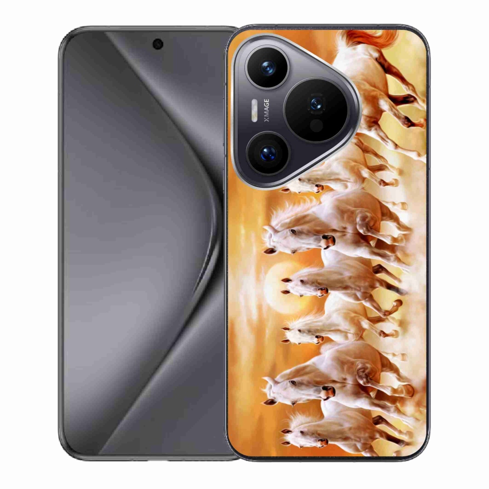Gelový obal mmCase na Huawei Pura 70 - koně 2