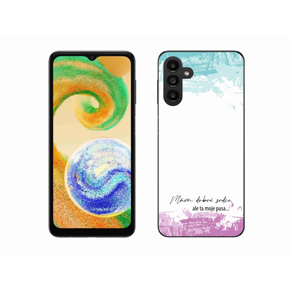 Gelový kryt mmCase na Samsung Galaxy A04s (164.7x76.7x9.1mm) - vtipný text 3 bílé pozadí