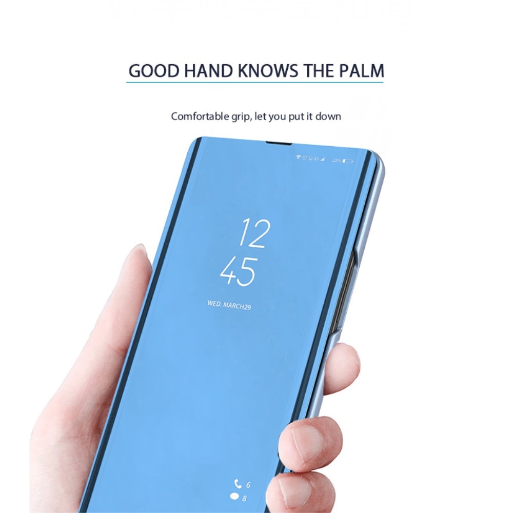 Clear zavírací kryt s matným předkem na Samsung Galaxy A05s - modrý