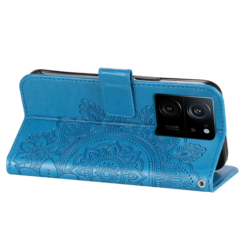 Mandala knížkové pouzdro na Xiaomi 13T/13T Pro - modré