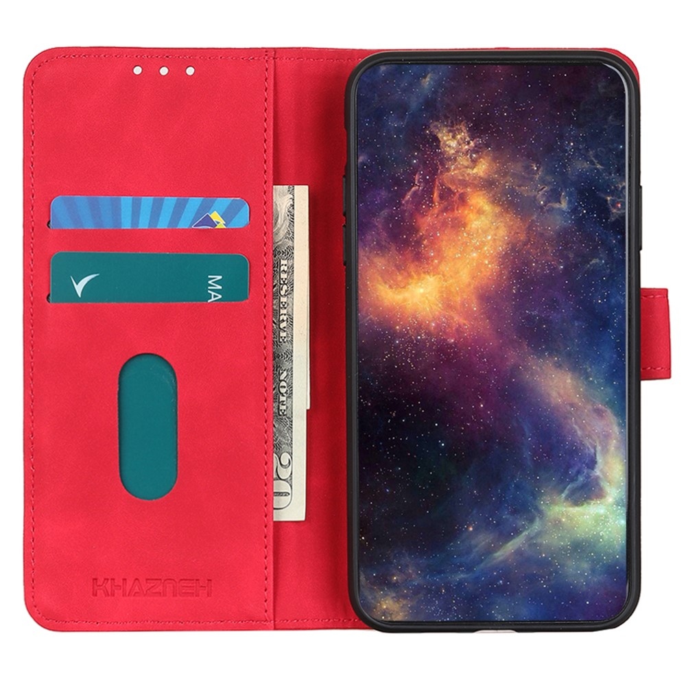 KHAZ knížkové pouzdro na Xiaomi Redmi Note 14 - červené
