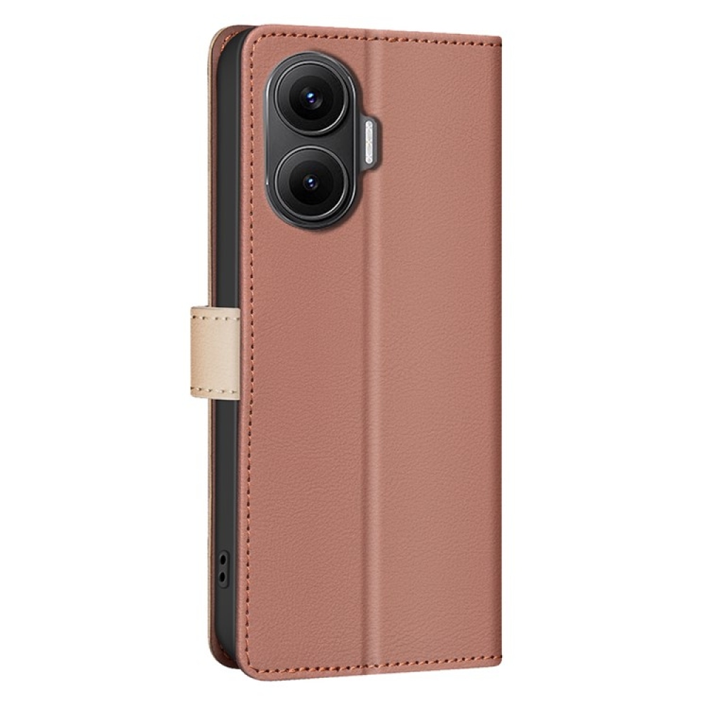 BNF DUO knížkové pouzdro na Xiaomi Poco F7 5G - hnědé