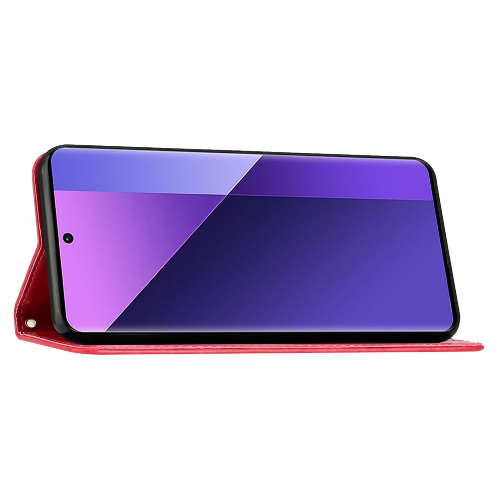 Flowers knížkové pouzdro na Samsung Galaxy A26 5G - červené