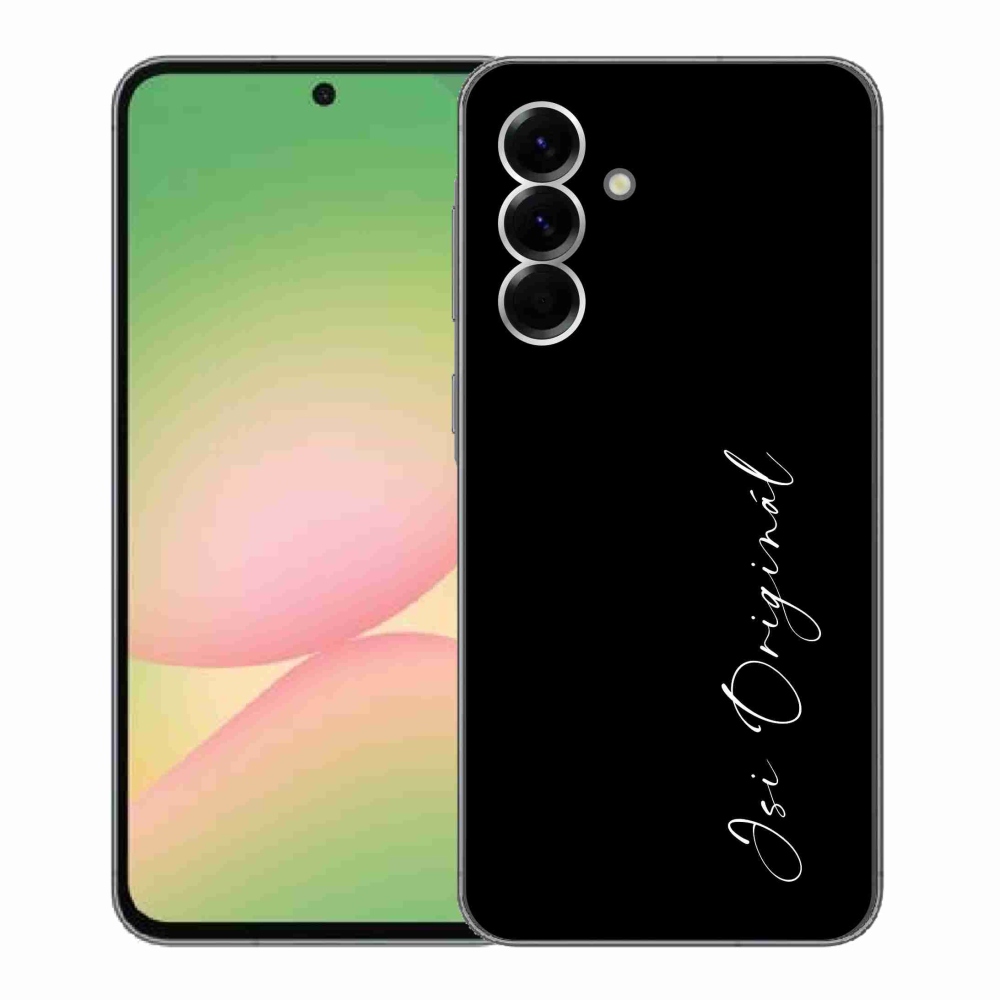 Gelový kryt mmCase na Samsung Galaxy A56 5G - jsi originál černé pozadí