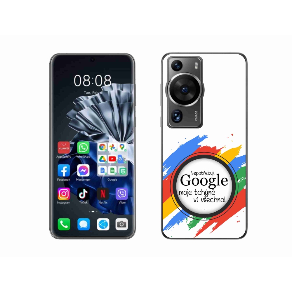 Gelový kryt mmCase na Huawei P60 Pro - tchýně ví všechno bílé pozadí