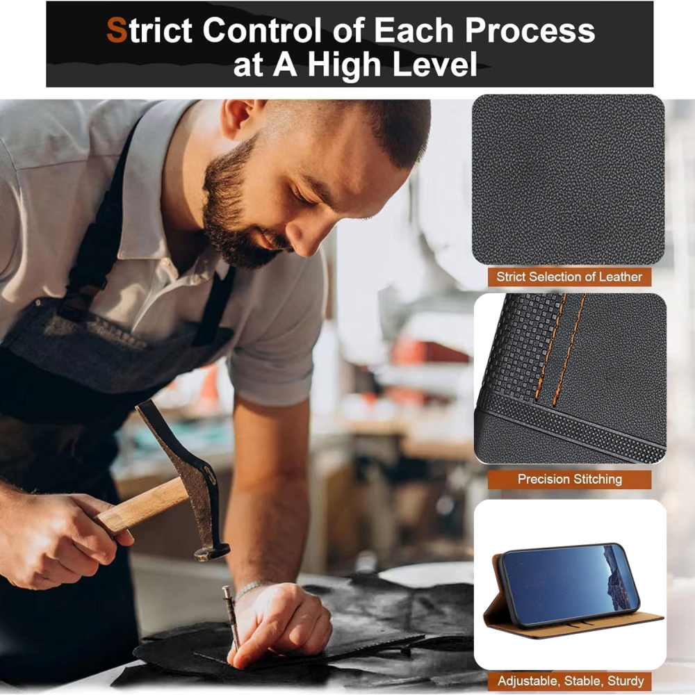 L-Shaped knížkové pouzdro na Xiaomi 17 Ultra - černé