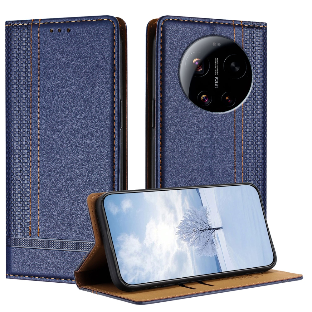 L-Shaped knížkové pouzdro na Xiaomi 17 Ultra - modré