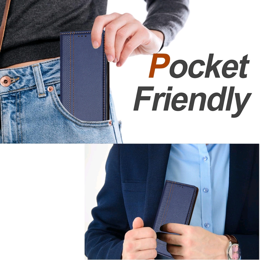 L-Shaped knížkové pouzdro na Xiaomi 17 Ultra - modré