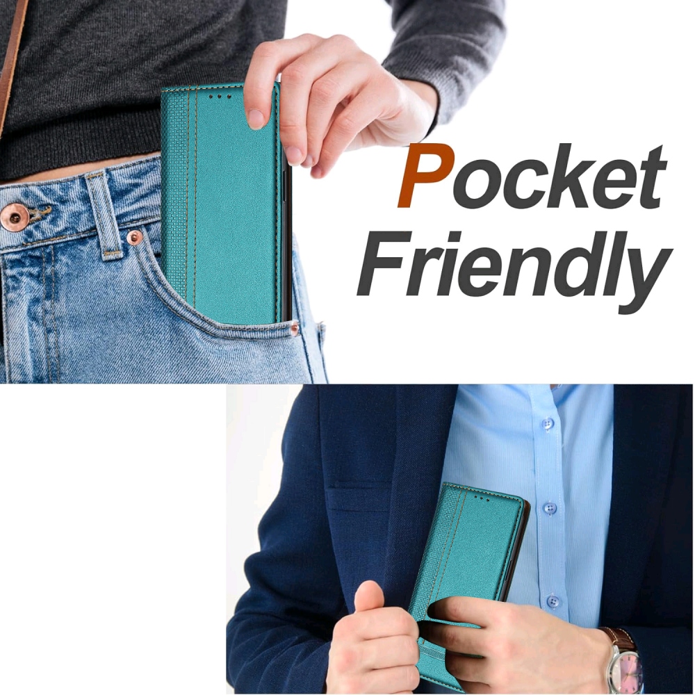 L-Shaped knížkové pouzdro na Xiaomi 17 Ultra - zelené