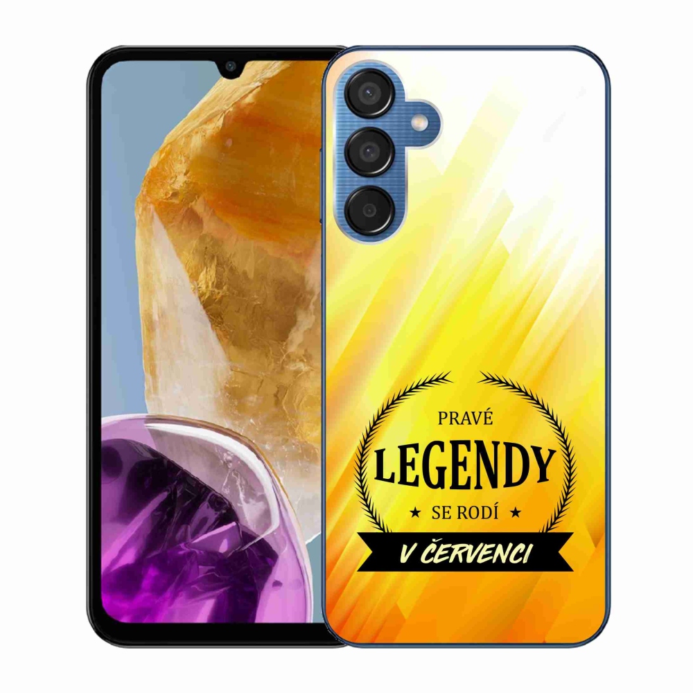 Gelový kryt mmCase na Samsung Galaxy M15 5G - legendy v červenci žluté pozadí