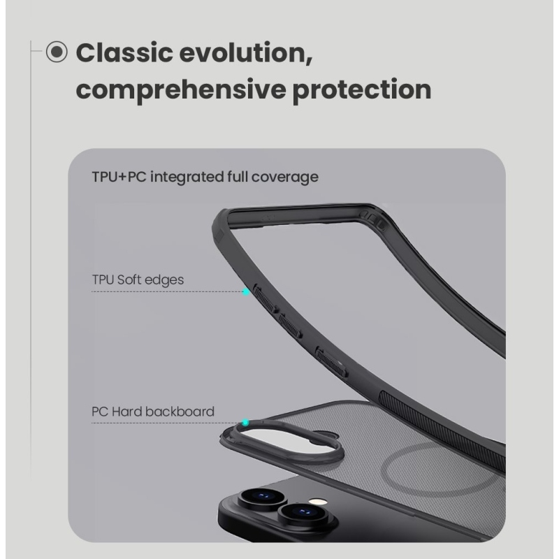 Nillkin Super Frosted PRO Magnetic Zadní Kryt pro Apple iPhone 17 Transparent Black