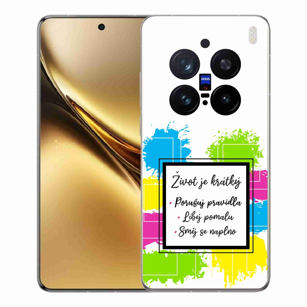Gelový kryt mmCase na Vivo X200 Pro 5G - citát 5 bílé pozadí