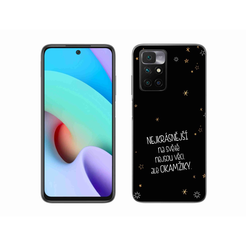 Gelový kryt mmCase na Xiaomi Redmi 10/Redmi 10 (2022) - citát 4 černé pozadí