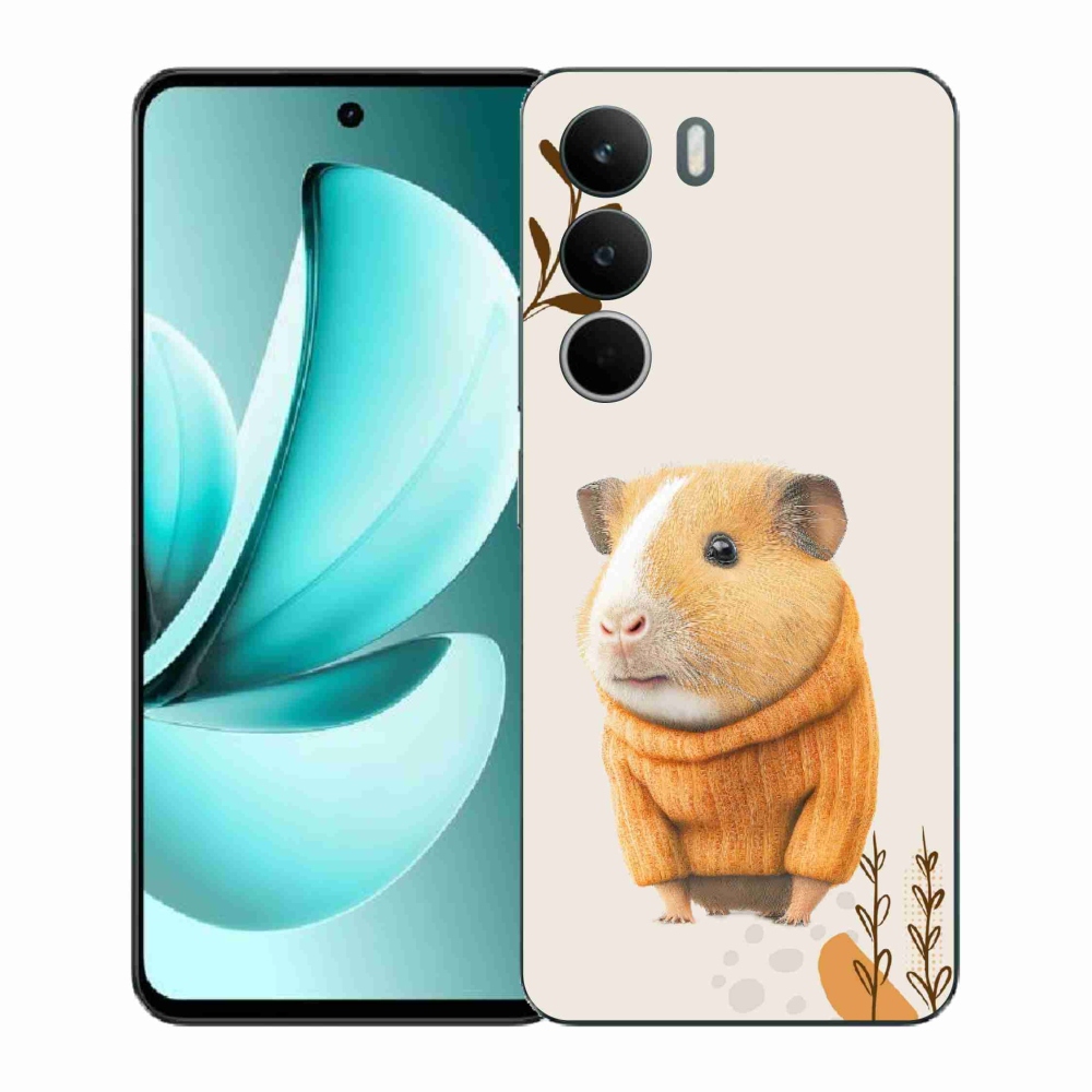 Gelový kryt mmCase na Realme C71 - morče ve svetru
