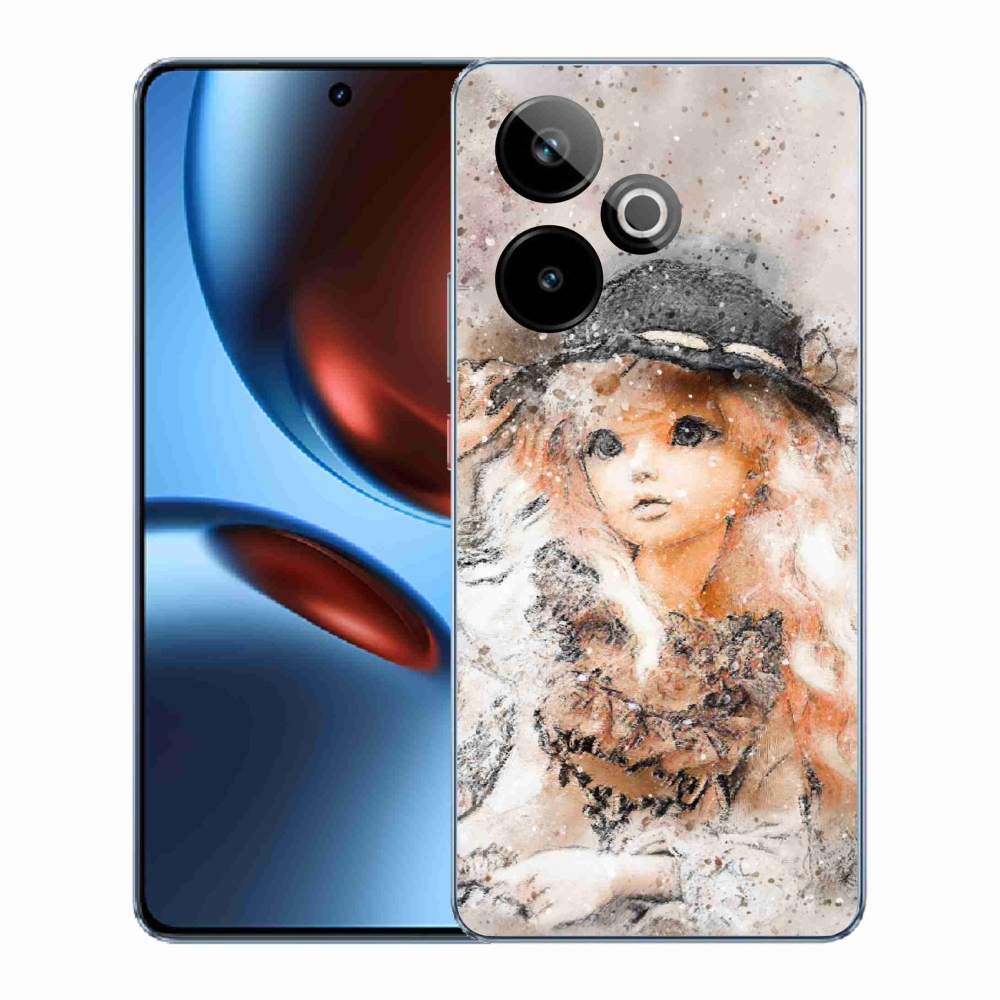 Gelový kryt mmCase na Realme GT 7 5G/GT 7T 5G - holčička s kloboukem