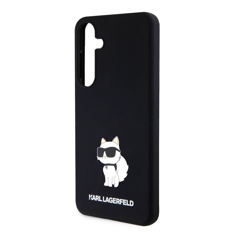 Karl Lagerfeld Liquid Silicone Choupette NFT Zadní Kryt pro Samsung Galaxy S24+ Black