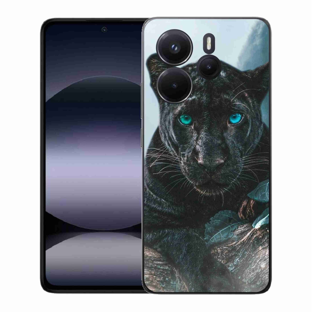 Gelový kryt mmCase na Xiaomi Redmi Note 14 - černý panter