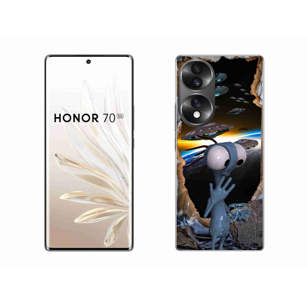 Gelový kryt mmCase na Honor 70 - mimozemšťan