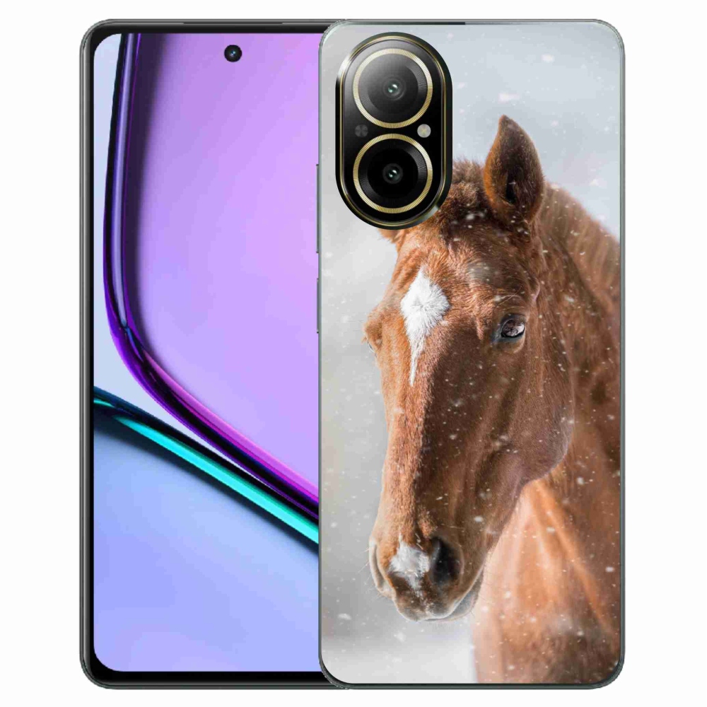 Gelový kryt mmCase na Realme C67 - hnědý kůň 2