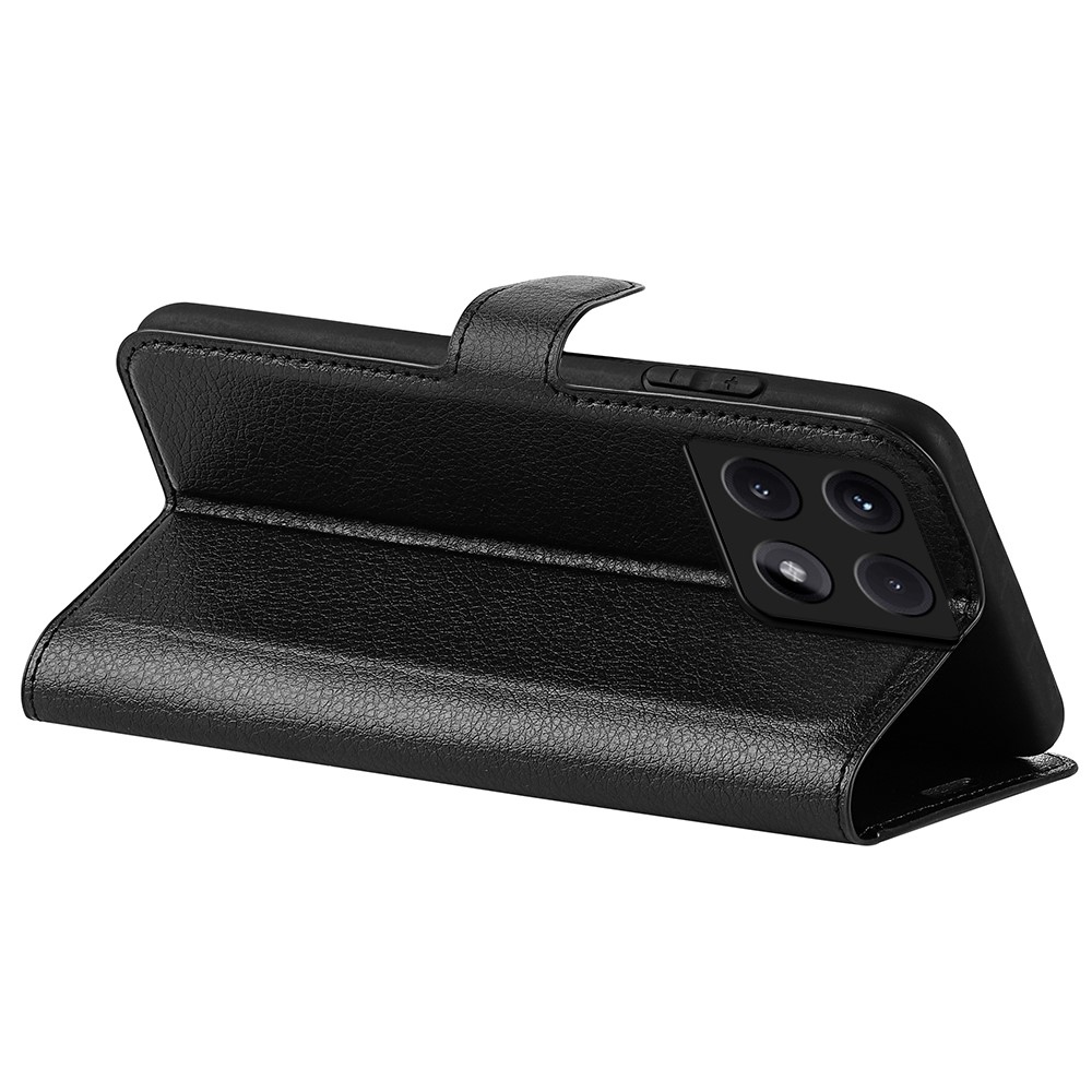 Litchi knížkové pouzdro na Xiaomi 14T Pro - černé