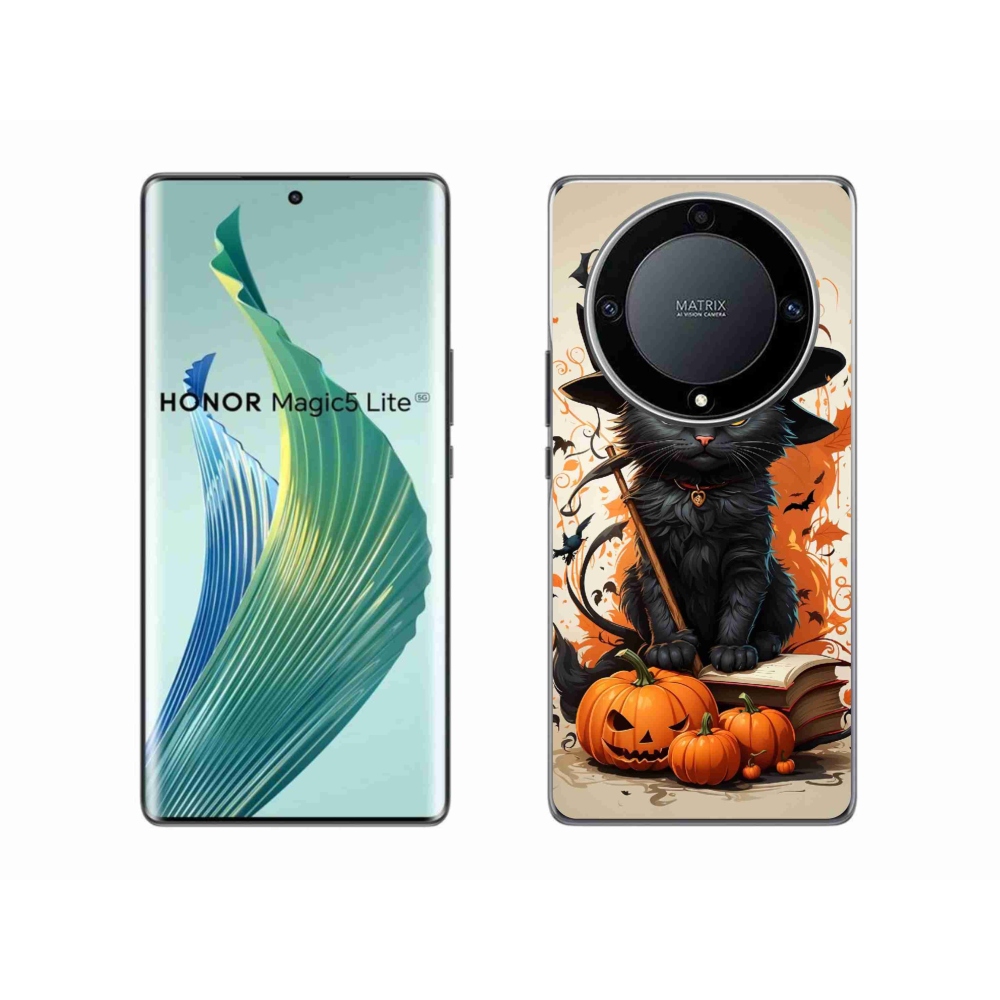 Gelový kryt mmCase na Honor Magic 5 Lite 5G - kocour čaroděj