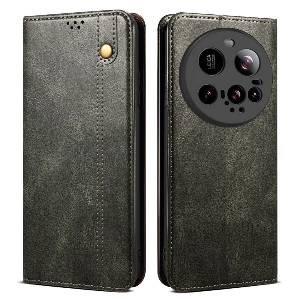 Waxy knížkové pouzdro na Xiaomi 15 Ultra - zelené