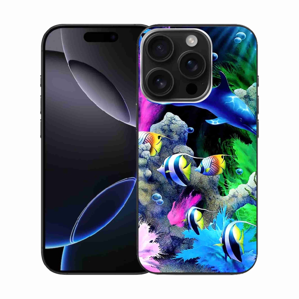 Gelový obal mmCase na iPhone 16 Pro - mořský svět