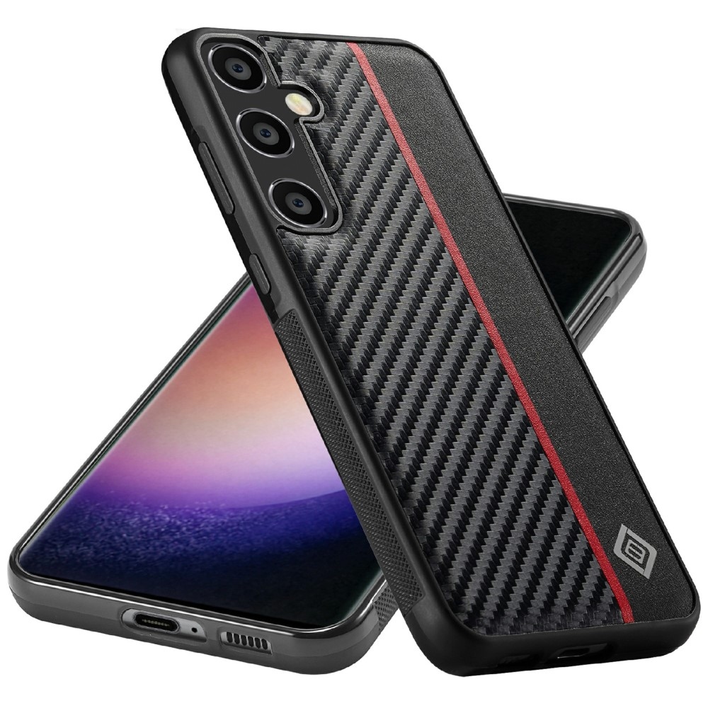 IMEEKE odolný gelový obal na Samsung Galaxy S25+ - černý/červený