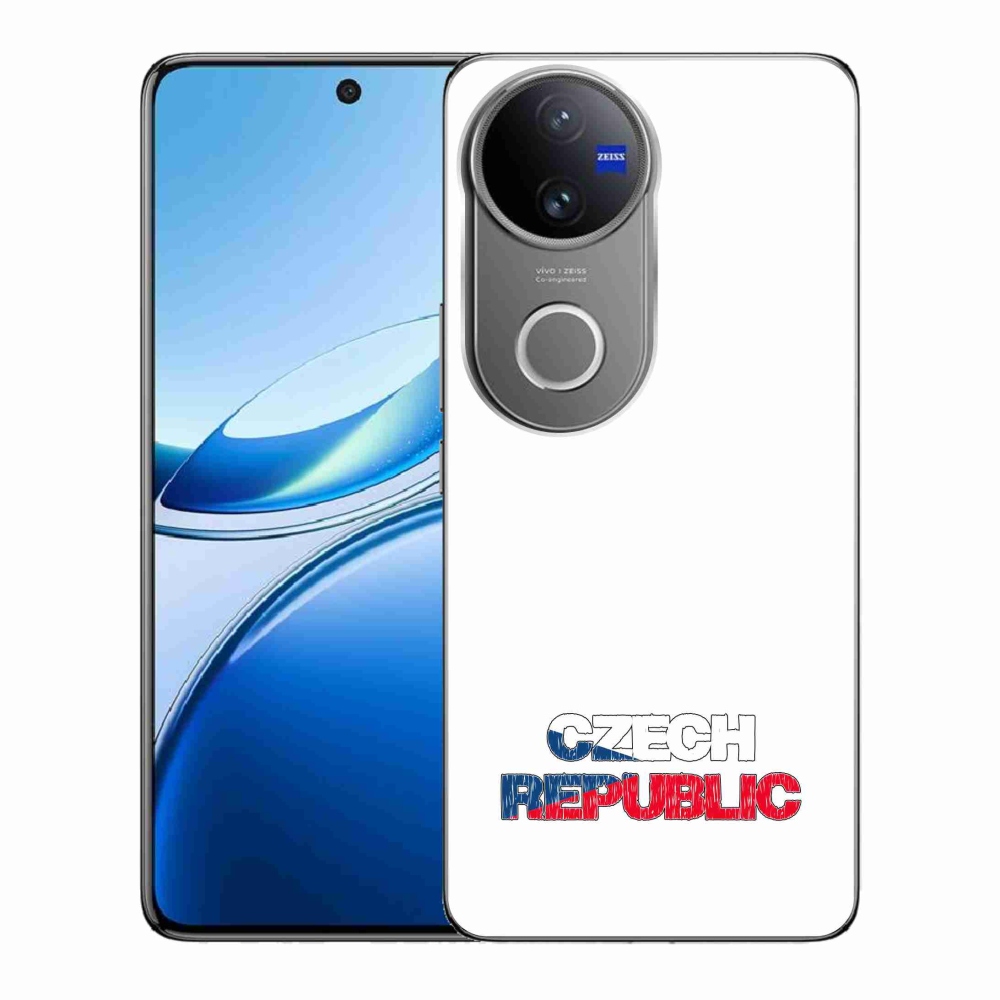 Gelový kryt mmCase na Vivo V50 5G - Czech Republic bílé pozadí