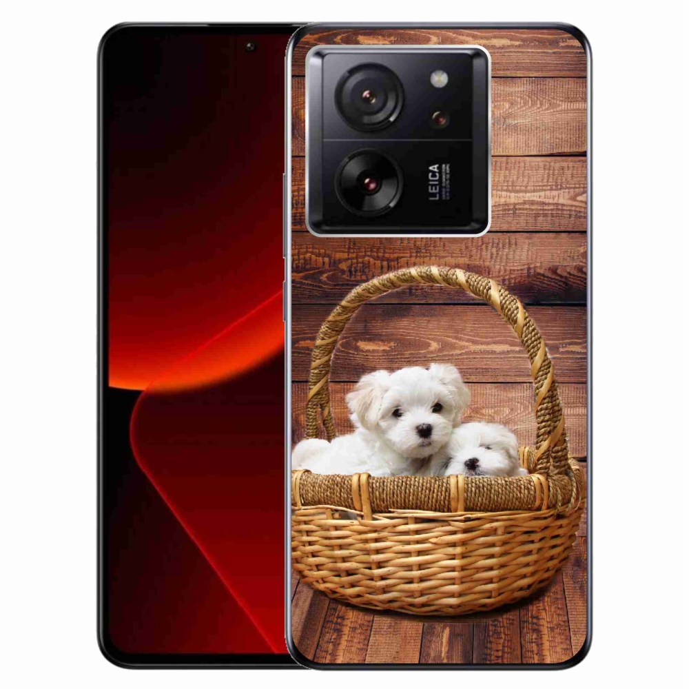 Gelový kryt mmCase na Xiaomi 13T/13T Pro - štěňátka