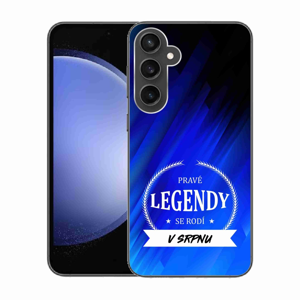 Gelový kryt mmCase na Samsung Galaxy S23 FE - legendy v srpnu modré pozadí