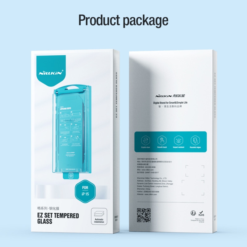 Nillkin EZ SET Tvrzené sklo (2ks) pro Apple iPhone 15 Black