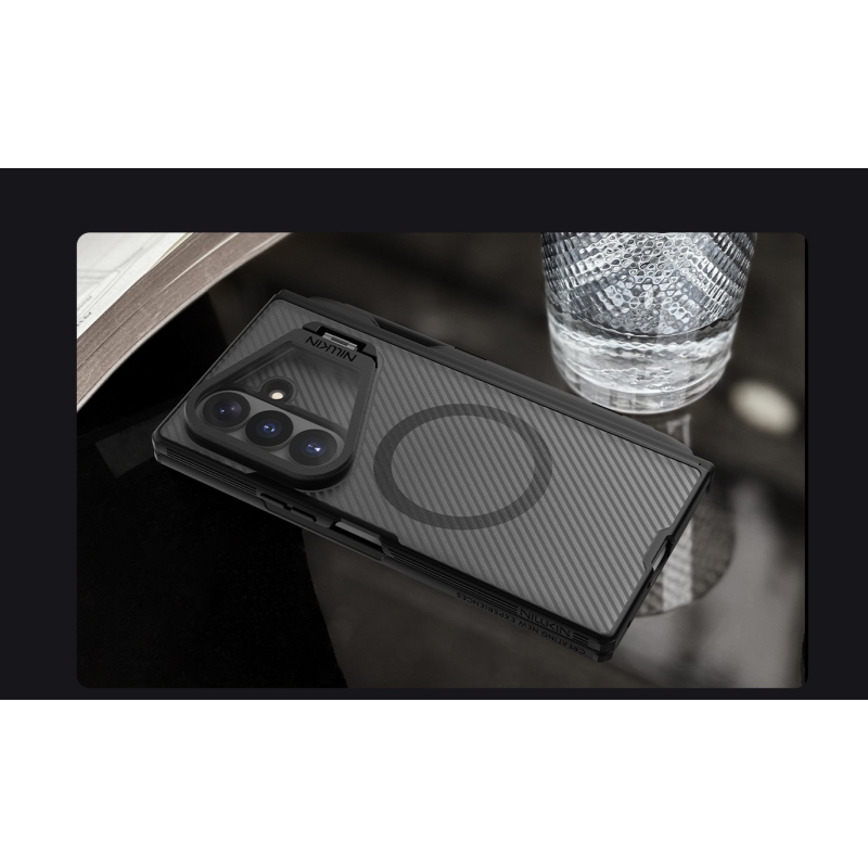 Nillkin CamShield Prop Magnetic Pen Slot (Transp. Lens) Zadní Kryt pro Samsung Galaxy Z Fold 8 Ultra Transparent Black