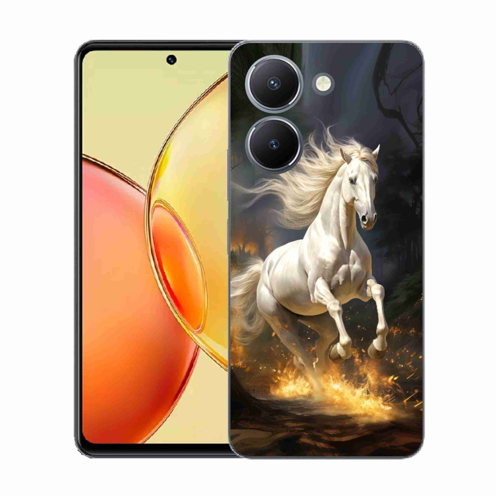 Gelový kryt mmCase na Vivo Y36 - bílý kůň 2