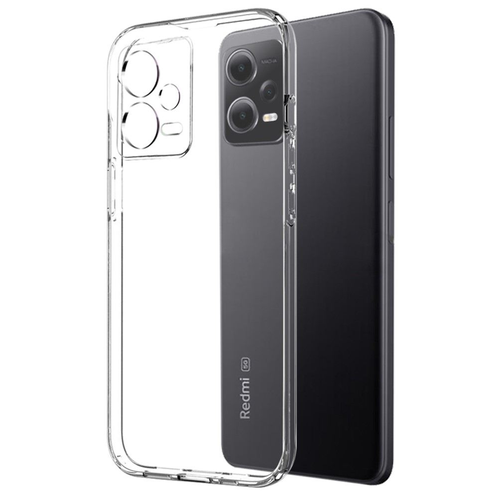 NORTHJO průhledný gelový obal + tvrzené sklo na Xiaomi Redmi Note 12 Pro+ 5G - průhledný