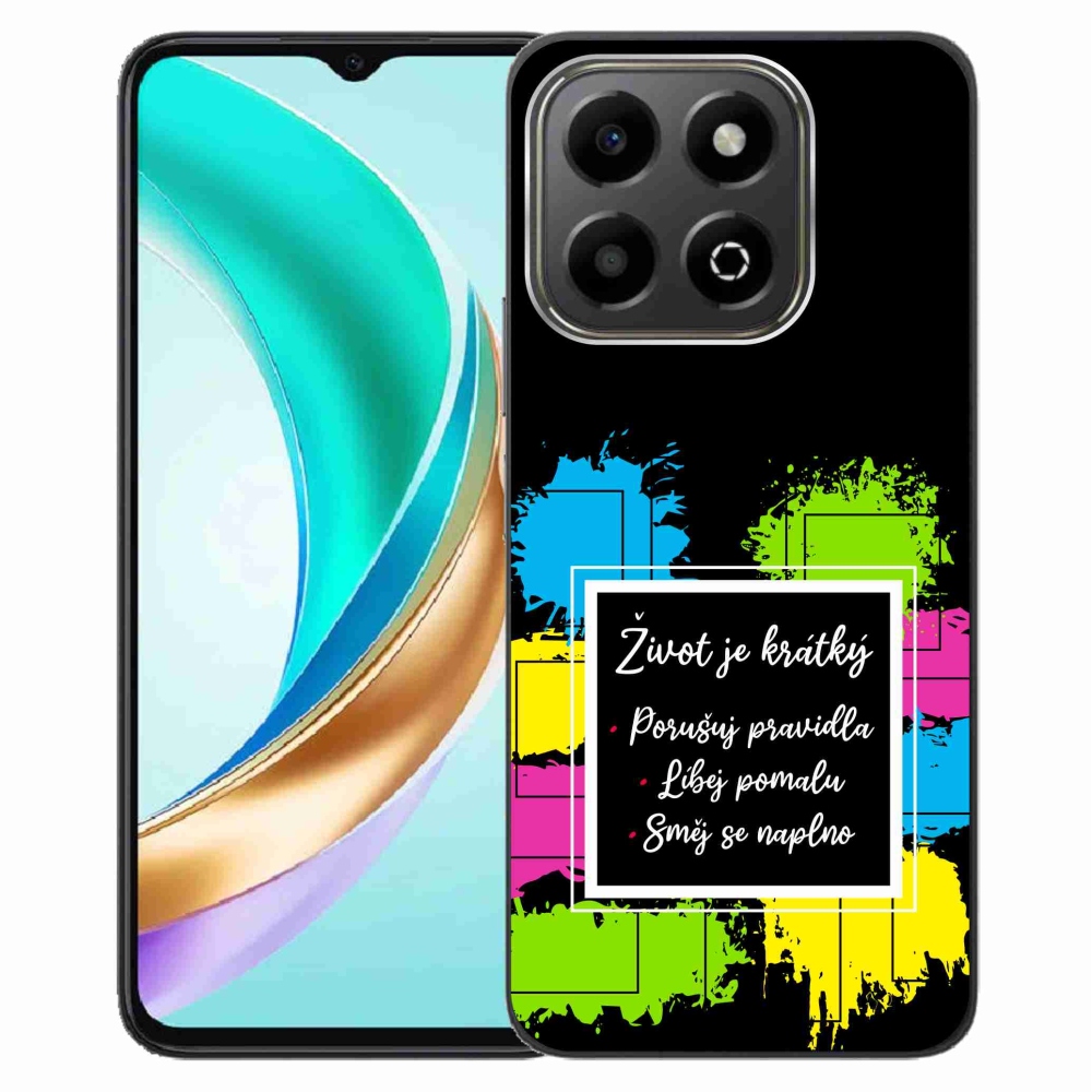 Gelový kryt mmCase na Honor X6b - citát 5 černé pozadí