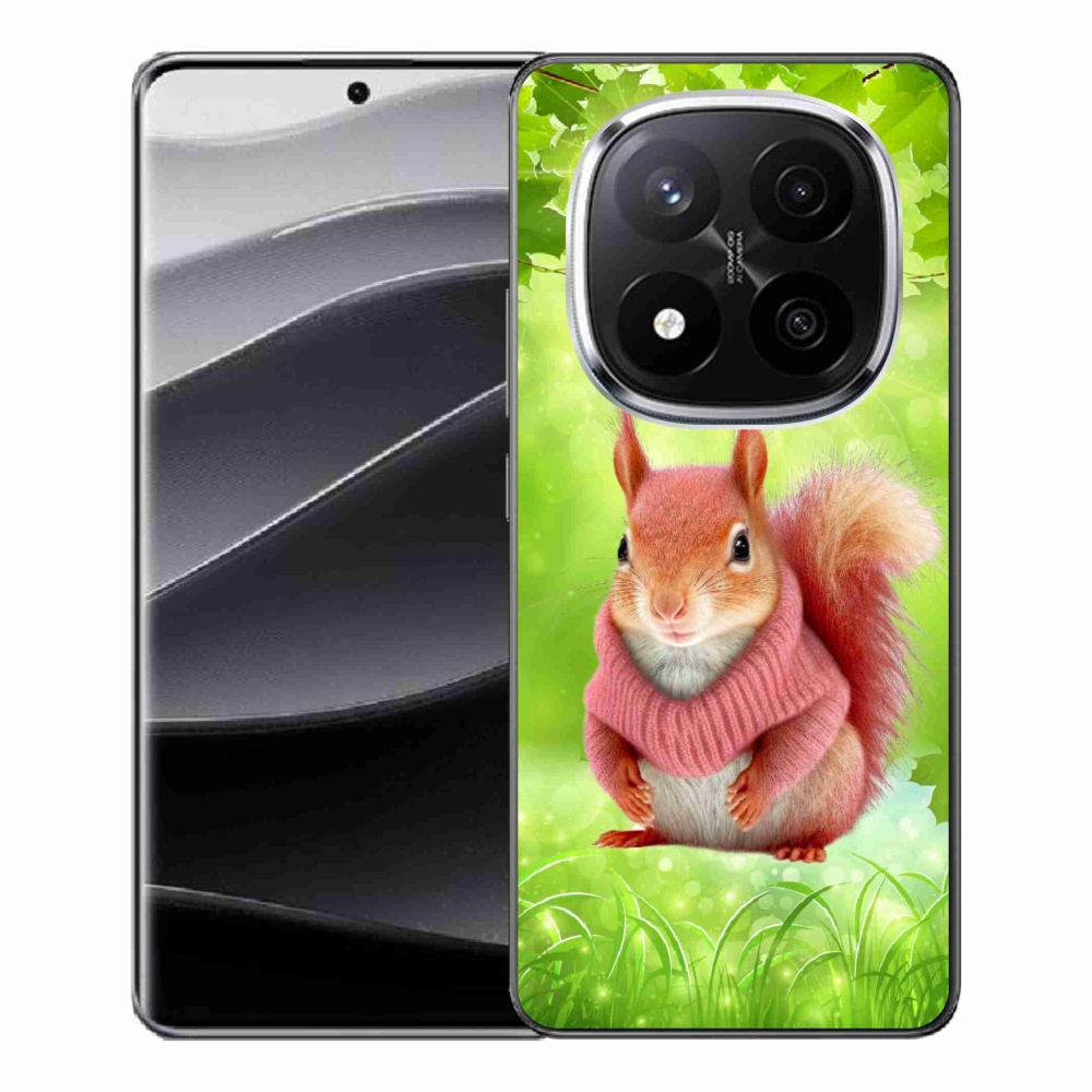 Gelový kryt mmCase na Xiaomi Redmi Note 14 Pro+ 5G - veverka ve svetru