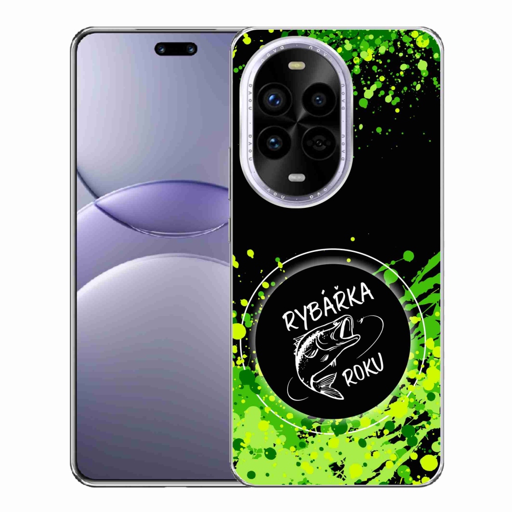 Gelový kryt mmCase na Huawei Nova 13 Pro 5G - rybářka roku černé pozadí