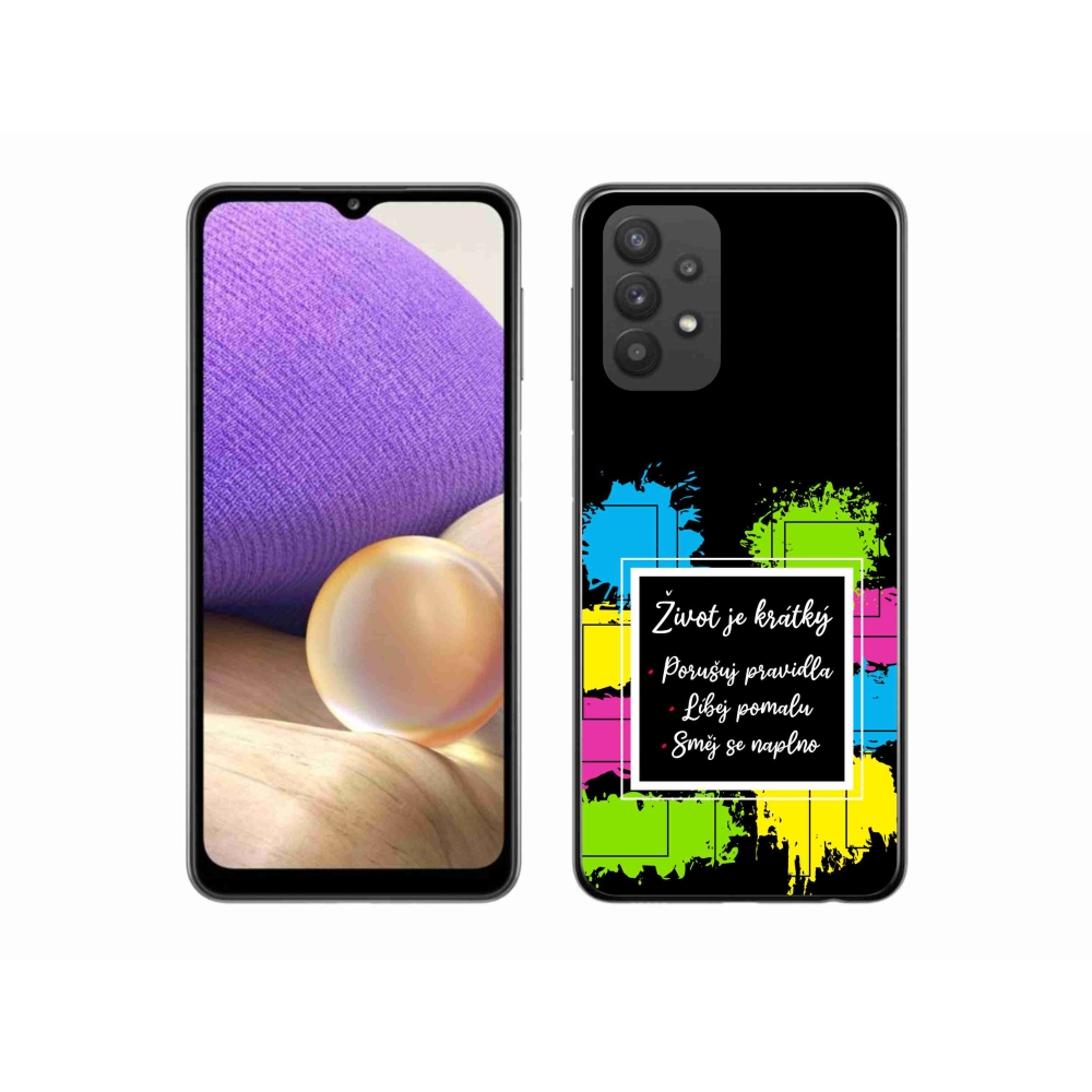 Gelový kryt mmCase na Samsung Galaxy A32 5G - citát 5 černé pozadí
