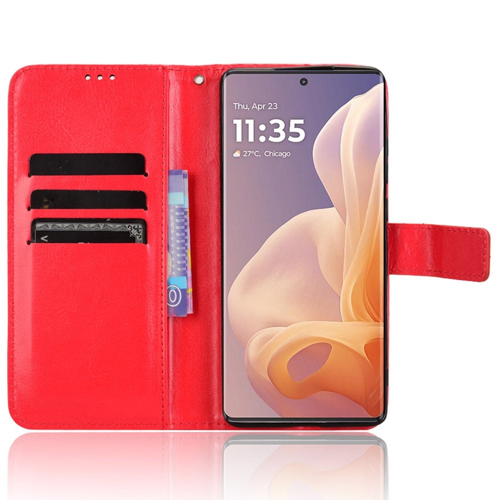 Crazy knížkové pouzdro na Motorola Moto G85 5G - červené
