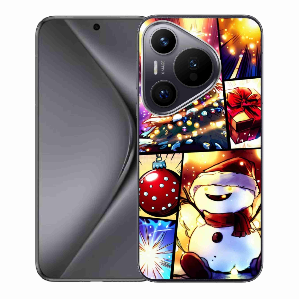 Gelový kryt mmCase na Huawei Pura 70 - vánoční motivy 1